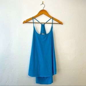 Lulu Lemon Electric Blue Open Back Athletic Tank Top
